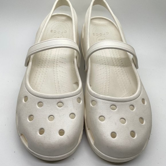 CROCS Shoes - CROCS Women's Cream Pearl Mary Jane Sandals